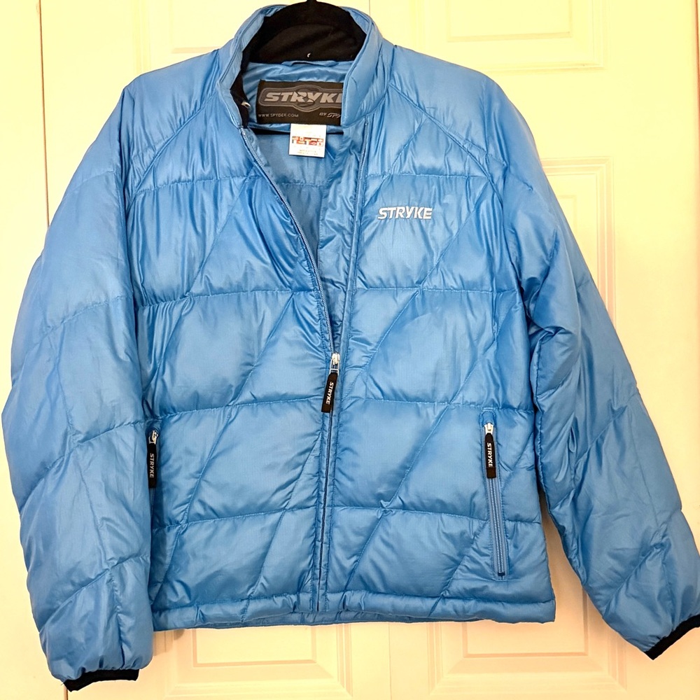 Packable Spyder Light Blue Puffer Jacket